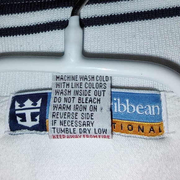 ROYAL CARIBBEAN LOGO SWEATSHIRT 1/4 ZIP FLEECE PULLOVER COTTON/POLY MENS SZ S-M - Picture 7 of 9